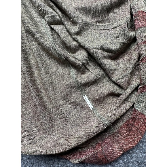 Cactus Shirt Womens Medium Brown Red Paisley Rhinestone 3/4 Sleeve‎ Tunic Boho - Picture 5 of 7